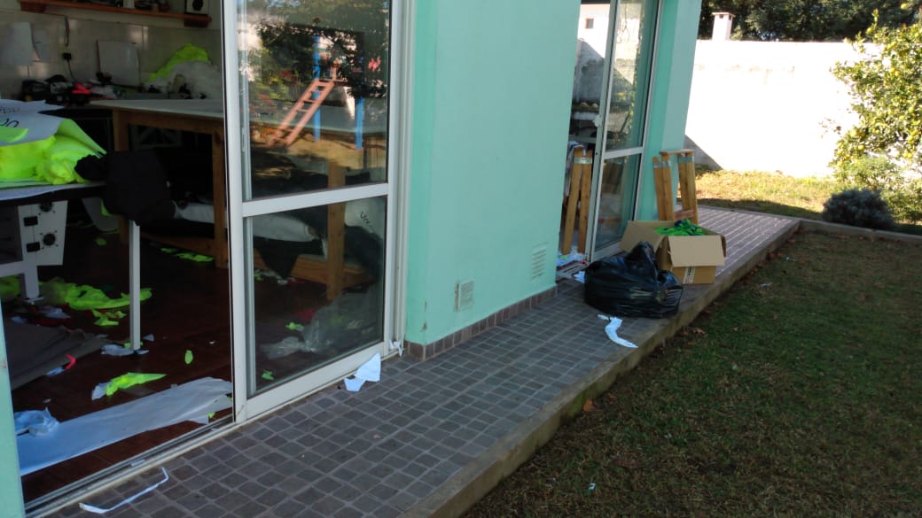 Garaje utilizado como espacio de trabajo de Jacana en 2018.